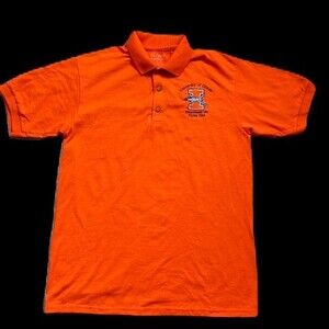 Gildan Dry Blend University Of Illinois Fighting Illini Polo Shirt Sz M Never W